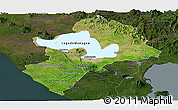 Satellite Panoramic Map of Managua, darken