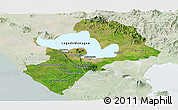 Satellite Panoramic Map of Managua, lighten