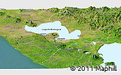 Satellite Panoramic Map of Managua