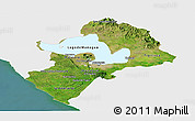 Satellite Panoramic Map of Managua, single color outside