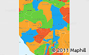 Political Simple Map of Managua