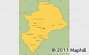 Savanna Style Simple Map of Managua, cropped outside