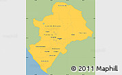 Savanna Style Simple Map of Managua, single color outside