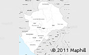 Silver Style Simple Map of Managua