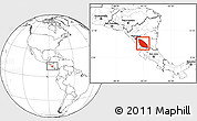 Blank Location Map of Lago de Nicaragua