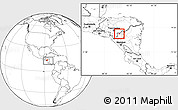 Blank Location Map of Ocotal, highlighted parent region, within the entire country