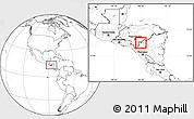Blank Location Map of Ocotal, highlighted parent region