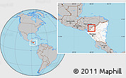 Gray Location Map of Ocotal, highlighted country