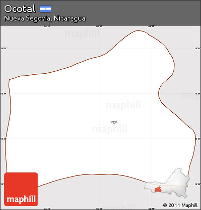 Classic Style Simple Map of Ocotal, cropped outside