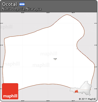 Classic Style Simple Map of Ocotal, cropped outside