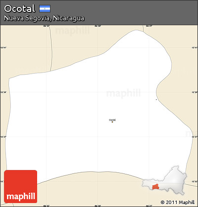 Classic Style Simple Map of Ocotal