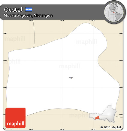 Classic Style Simple Map of Ocotal