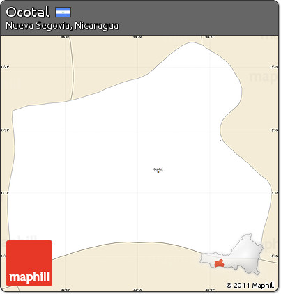 Classic Style Simple Map of Ocotal