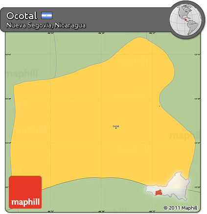 Savanna Style Simple Map of Ocotal
