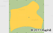 Savanna Style Simple Map of Ocotal, single color outside