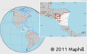 Gray Location Map of Santa Maria, highlighted country, highlighted parent region, within the entire country