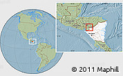 Savanna Style Location Map of Santa Maria, highlighted country, highlighted parent region, hill shading