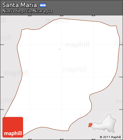 Classic Style Simple Map of Santa Maria, cropped outside