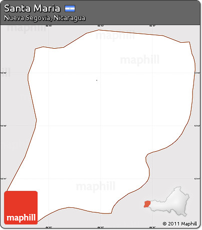 Classic Style Simple Map of Santa Maria, cropped outside