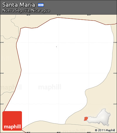 Classic Style Simple Map of Santa Maria