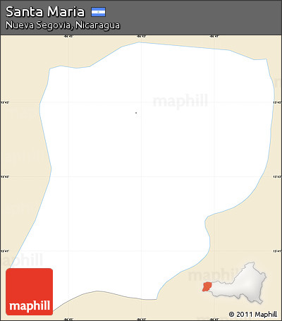 Classic Style Simple Map of Santa Maria, single color outside