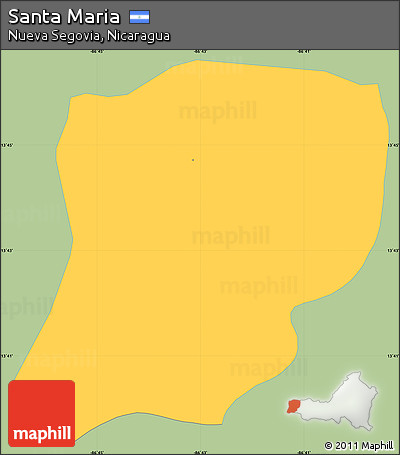 Savanna Style Simple Map of Santa Maria, single color outside