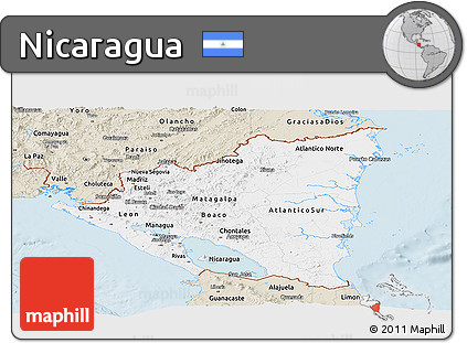 Classic Style Panoramic Map of Nicaragua