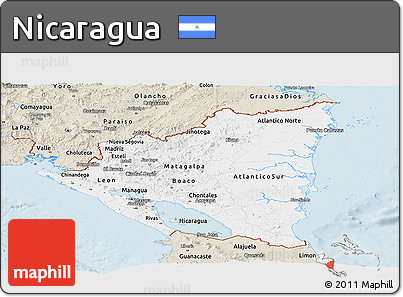 Classic Style Panoramic Map of Nicaragua