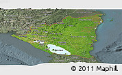 Satellite Panoramic Map of Nicaragua, semi-desaturated