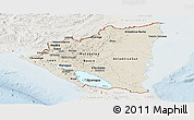 Shaded Relief Panoramic Map of Nicaragua, lighten