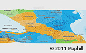 Political Shades Panoramic Map of Rio San Juan