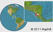 Satellite Location Map of Tola, within the entire country
