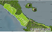 Physical Map of Tola, darken