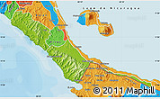 Physical Map of Tola, political outside