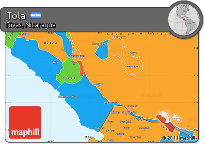 Political Simple Map of Tola
