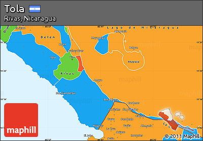 Political Simple Map of Tola