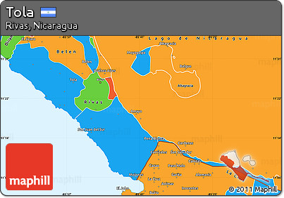 Political Simple Map of Tola