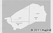 Gray 3D Map of Agadez, single color outside