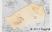 Satellite 3D Map of Agadez, desaturated