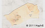 Satellite 3D Map of Agadez, lighten, semi-desaturated