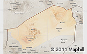 Satellite 3D Map of Agadez, semi-desaturated
