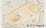 Satellite 3D Map of Agadez, shaded relief outside