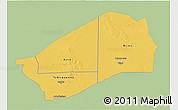 Savanna Style 3D Map of Agadez, single color outside