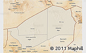 Shaded Relief 3D Map of Agadez, satellite outside