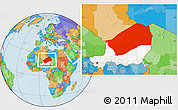 Political Location Map of Agadez, highlighted country