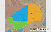 Political Map of Agadez, semi-desaturated