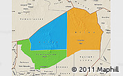 Political Map of Agadez, shaded relief outside