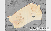 Satellite Map of Agadez, darken, desaturated