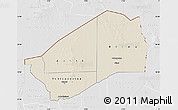 Shaded Relief Map of Agadez, lighten, desaturated