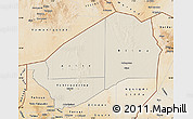 Shaded Relief Map of Agadez, satellite outside